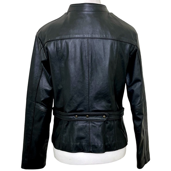 ELKI Women’s Latin Designer Embroidered Black Leather Jacket Sz M Hispanic Artsy - Picture 3 of 16